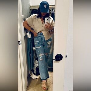 Levi's Ribcage Women's Light Blue Straight Leg Jeans